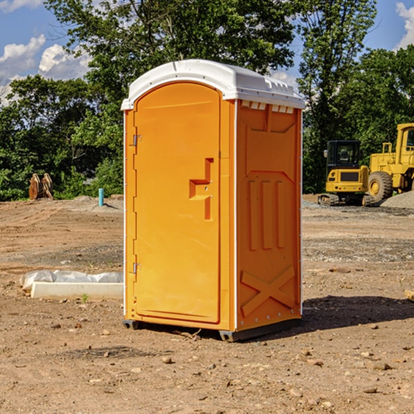 how often are the portable toilets cleaned and serviced during a rental period in Wake